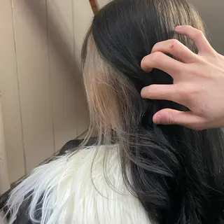 ミディアム カラー パーマ ヘアアレンジ メンズ キッズ ネイル マツエク・マツパ 切りっぱなしヘアボブ ミディアムヘアRYOのヘアスタイル