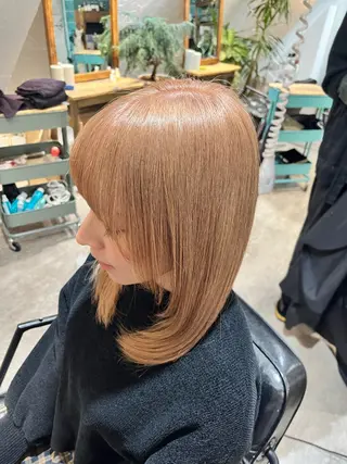 ミディアム カラー 新宿/髪質改善 艶カラー👶Renaのヘアスタイル