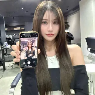ロング カラー 髪質改善/レイヤー 縮毛矯正/ケラチン耀のヘアスタイル
