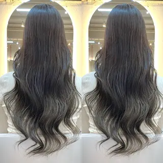 ロング カラー ブリーチ無しダブル カラー🦕まどかのヘアスタイル