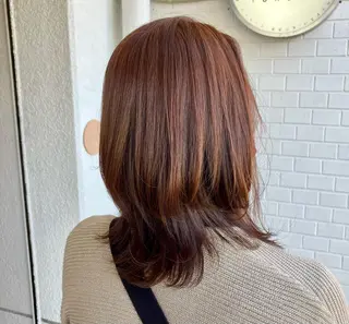 セミロング カラー 【ツヤ髪特化】 スズキアキエのヘアスタイル
