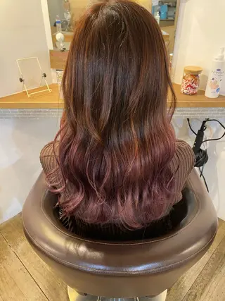 セミロング カラー ヘアアレンジ 🐼加藤 佳穂🐾のヘアスタイル