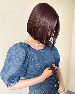 ショート FILMS haru 暖色/ぱつっとbobのヘアスタイル