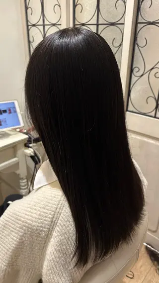 セミロング カラー 似合わせ 顔周りYUUGAのヘアスタイル