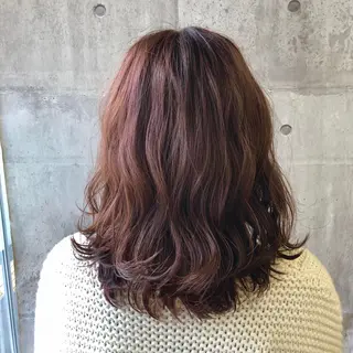 セミロング カラー 菅沢 奈生のヘアスタイル