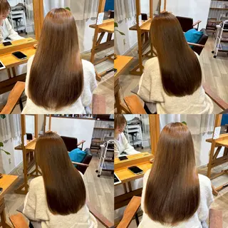 ロング カラー RINNO🌷透明感 カラー/縮毛矯正のヘアスタイル