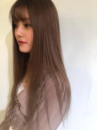 カラー ブリーチカラー🎀 韓国風/寺門美優のヘアスタイル