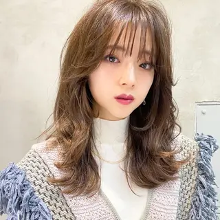 セミロング カラー パーマ ヘアアレンジ メンズ キッズ 丁寧なカウンセリング 🌿Chiemi🌿のヘアスタイル