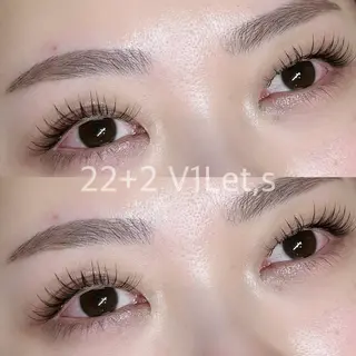 マツエク・マツパ 22+2 V1Let 🌙 Rikaのマツエク・マツパデザイン