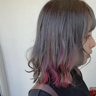 ミディアム カラー 神谷 涼のヘアスタイル