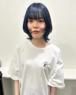 ミディアム カラー ウルフカット🪽 レイヤー/髪質改善のヘアスタイル