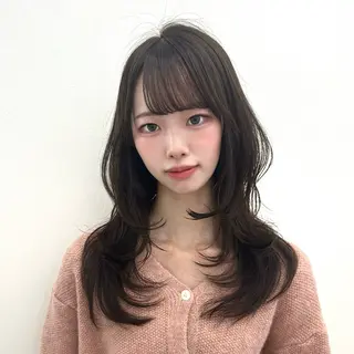 ロング 大人っぽ中韓レディ ヘア🤍MAOのヘアスタイル