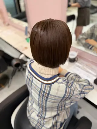 ショート カラー 韓国風グレージュ 🤍たくみ🤍のヘアスタイル