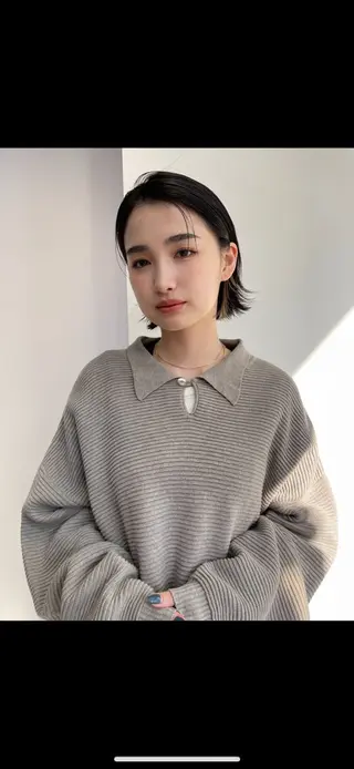 ミディアム 髪質改善/ストレート 根上のヘアスタイル