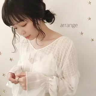 ミディアム ヘアアレンジ 市川 千夏のヘアスタイル