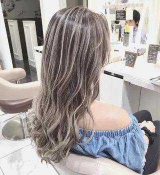 ロング カラー ＡＳＨ大宮/ブリーチ 髪質改善/カラーのヘアスタイル