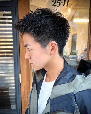 ショート メンズパーマ メンズカットYUKIのヘアスタイル