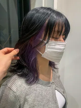 ミディアム カラー ヘアアレンジ yuka .のヘアスタイル