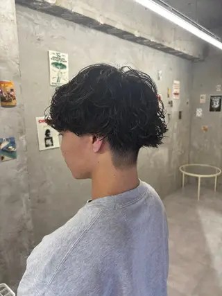 ショート パーマ メンズ door white hideのヘアスタイル