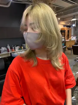 セミロング Pia ツボイ ケイタのヘアスタイル