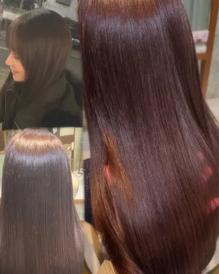 ロング カラー ハイトーン/デザイン KURUMIのヘアスタイル