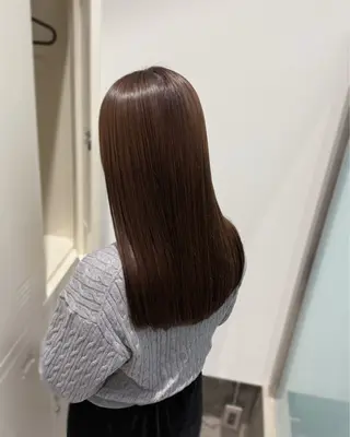 ロング カラー パーマ 縮毛矯正+モテカラー 🎀✨MIHOのヘアスタイル