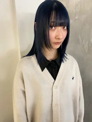 ミディアム カラー 森貴裕/ベージュ/ パーマ/オリーブのヘアスタイル