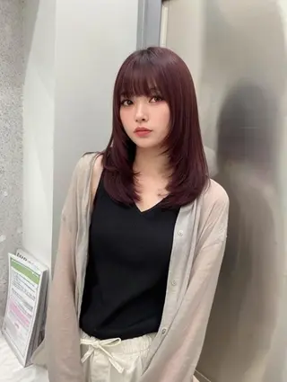 ロング ヘアアレンジ カラー 透明感爆モテカラー Hitoshiのヘアスタイル