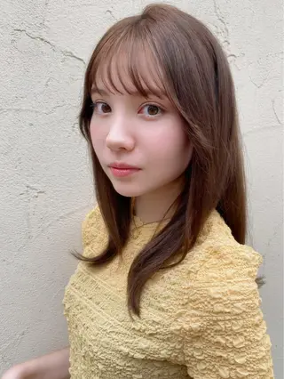 セミロング カラー 🪭risa 暖色/レイヤー🪭のヘアスタイル