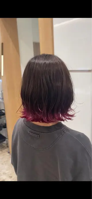 ミディアム カラー ヘアアレンジ 🌿レイヤー/ブリー チ/🌿‬JINのヘアスタイル