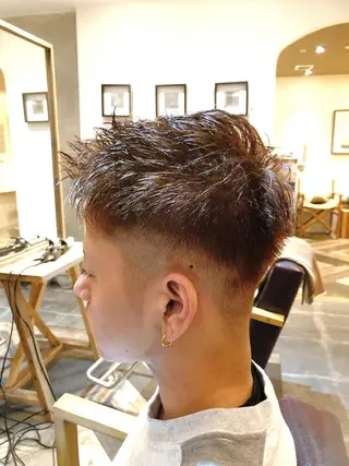 ショート カラー メンズ hair care ACRO店長　谷のヘアスタイル