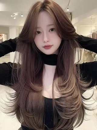 ロング カラー FOCUS JAPANのヘアスタイル