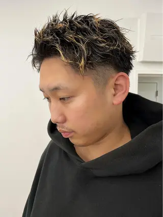 ショート カラー パーマ ヘアアレンジ メンズ 💎髪質改善特化💎 RUITOのヘアスタイル