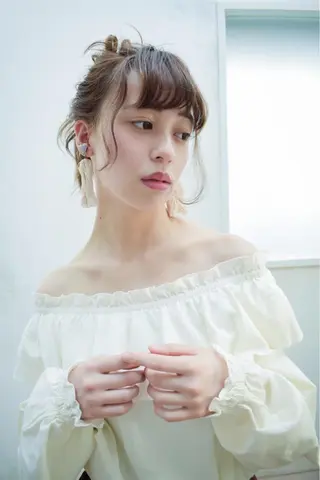 ロング カラー パーマ ヘアアレンジ メンズ キッズ ネイル マツエク・マツパ EnBlesS西宮 マンツーマン神道有基のヘアスタイル