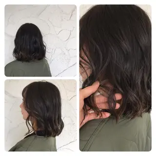 ミディアム カラー Jill franc _ ayanoのヘアスタイル
