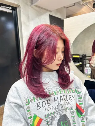 セミロング 心斎橋ヘアカラー 海外ﾚｲﾔｰ/マリナのヘアスタイル