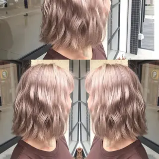 ミディアム カラーモデル募集中 美容室ハピスのヘアスタイル