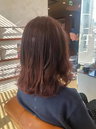 ミディアム カラー 川本 あゆのヘアスタイル