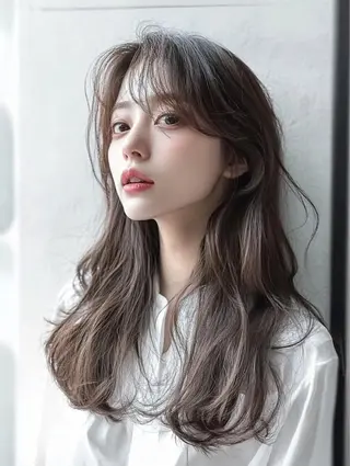 セミロング カラー GiseL あいりのヘアスタイル