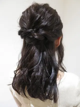 セミロング ヘアアレンジ ショート×カラー 🦊堀米早紀【荻窪】のマツエク・マツパデザイン