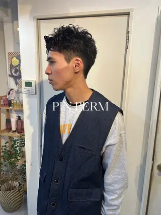 ショート パーマ メンズ 💈メンズ短髪特化 ✂︎伊藤大輝💈のヘアスタイル