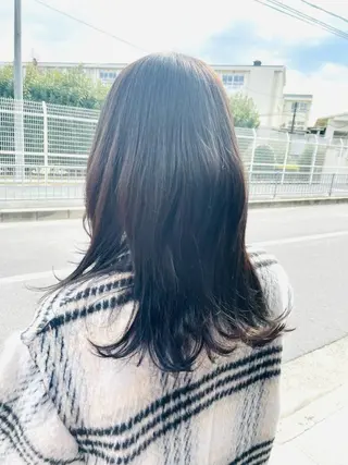 ミディアム 山木 裕子のヘアスタイル