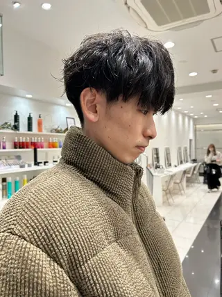 パーマ メンズ オオタ ユイナ🌈のヘアスタイル