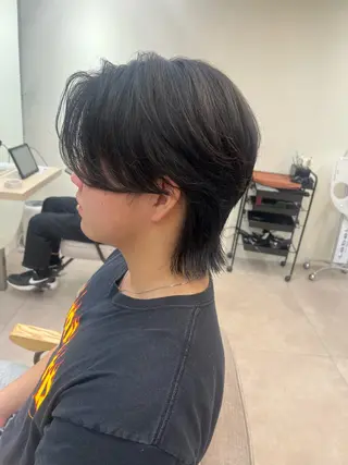 メンズ メンズ レイヤー ウルフ 弓木啓輔のヘアスタイル
