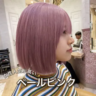 ミディアム カラー ブリーチなし 透明感カラー/艶髪のヘアスタイル