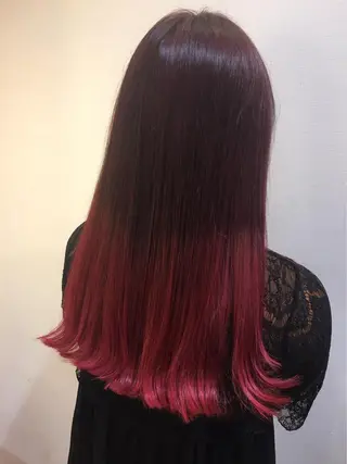 ロング カラー ヘアアレンジ 烏丸韓国ヘア🇰🇷 ayaka🎀のヘアスタイル