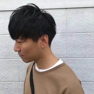 ショート カラー パーマ メンズ ニュアンスパーマ/ レイヤー/茶屋町のヘアスタイル