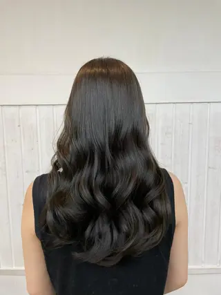 ロング ヘアアレンジ パーマ カラー 【ヘアケア特化型】 newi天王寺のヘアスタイル