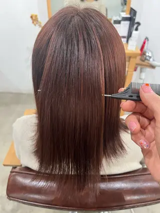 ミディアム カラー 三島 有佳里のヘアスタイル