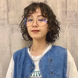 ミディアム 比嘉 陽のヘアスタイル